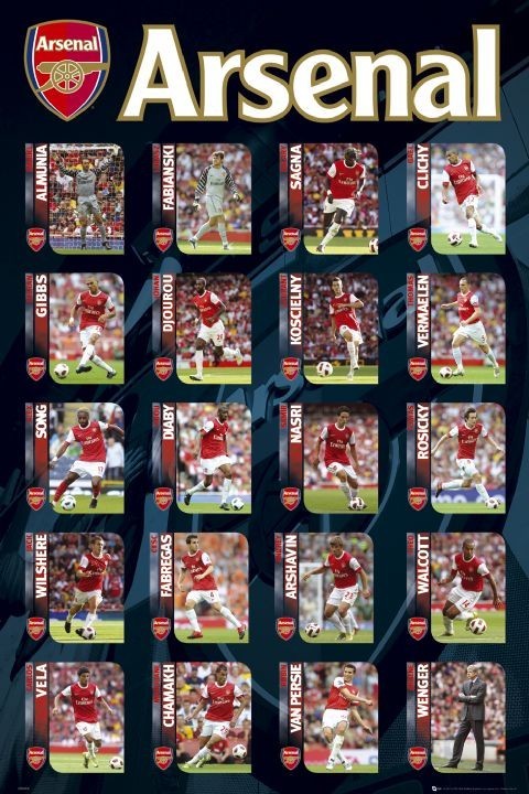 Poster Arsenal - squad profiles 2010/2011