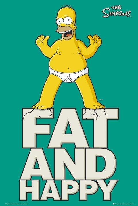 Plakát The Simpsons - fat and happy