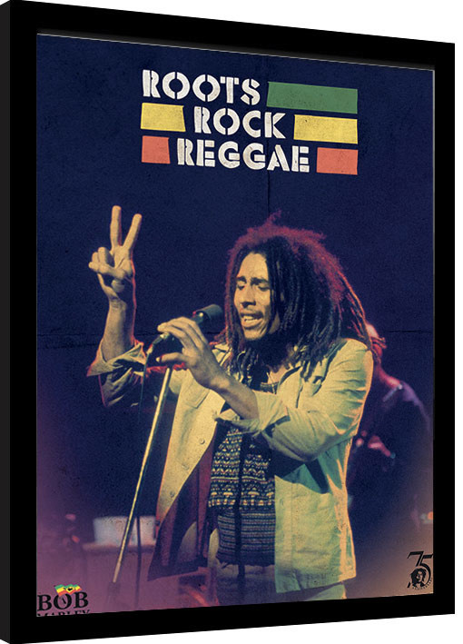 Gerahmte Poster Bob Marley - Roots Rock Reggae