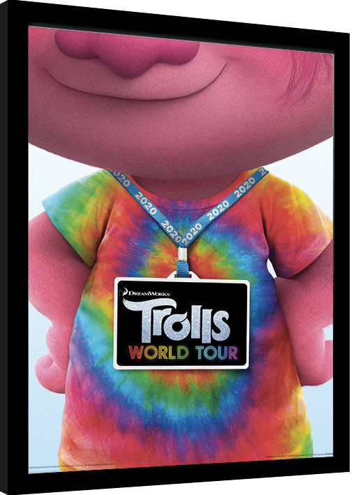 Ingelijste poster Trolls World Tour - Backstage Pass