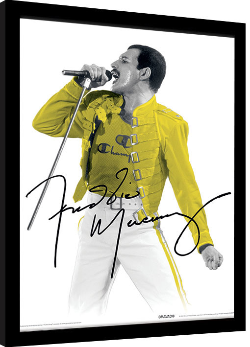 Gerahmte Poster Freddie Mercury - Yellow Jacket