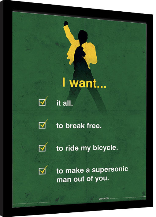 Framed Poster Queen - I Want Checklist