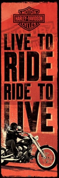 Poster Harley Davidson - live to ride