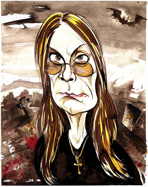 Levně Plakát, Obraz - Ozzy Osbourne - colour caricature, Osborne, Neale, 30 × 40 cm