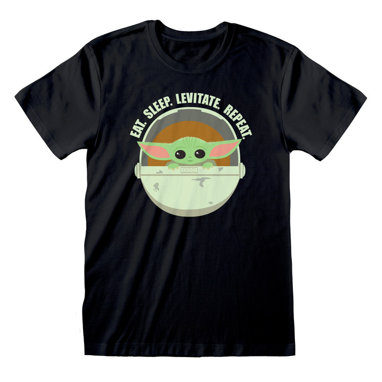 Tričko Star Wars: The Mandalorian - Eat Sleep Levitate