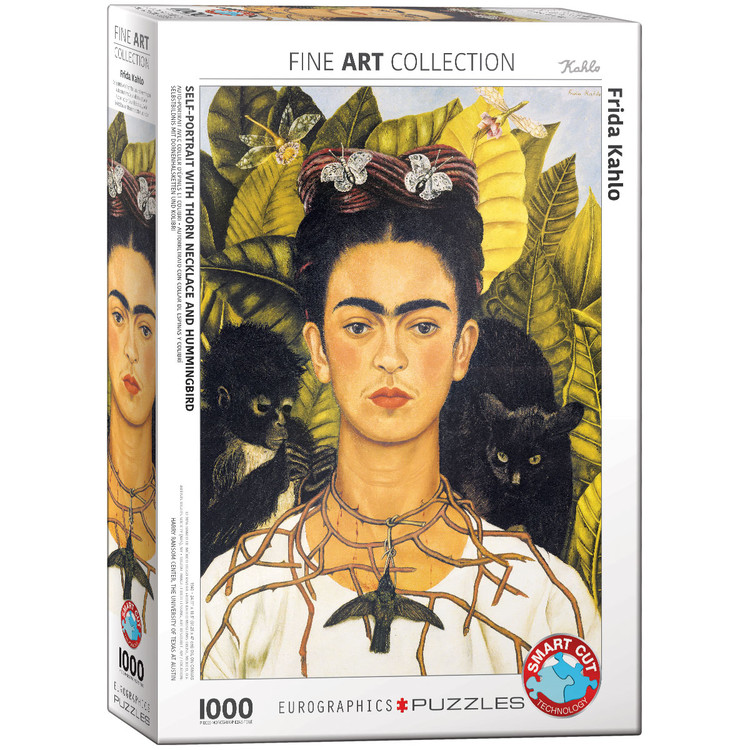 Puzzle Frida Kahlo - Self-Portrait with Hummingbird