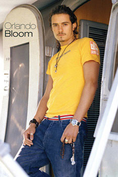 Plakát ORLAND BLOOM - yellow shirt