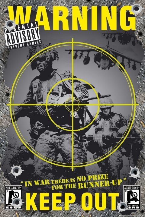 Poster Warning Gaming