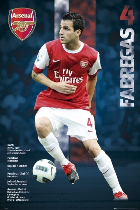Poster Arsenal - fabregas 2010/2011