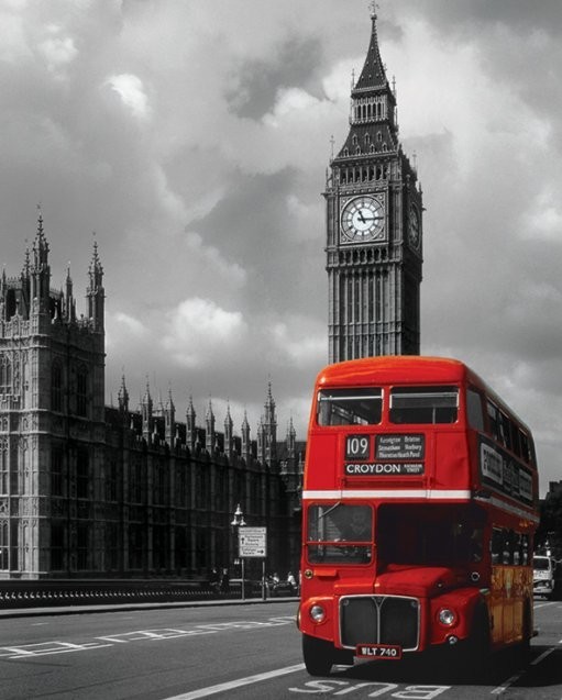 Poster Londra - red bus