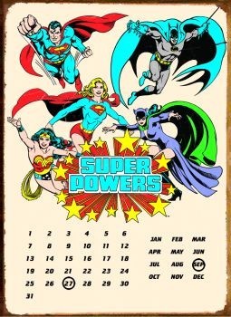 Metallschild SUPER POWERS