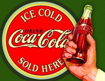 Metallschild COKE DRINK COCA
