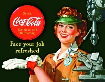 Metallschild COKE FACE YOUR JOB