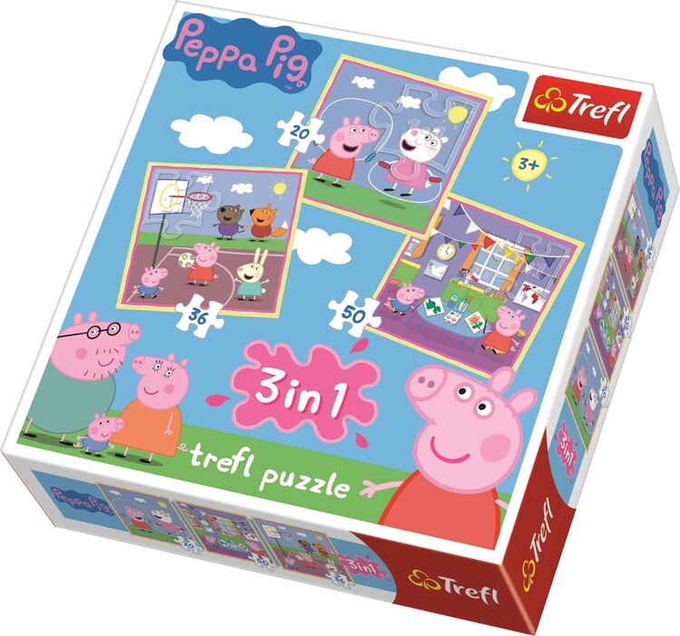 Puzzel Peppa Pig 3in1