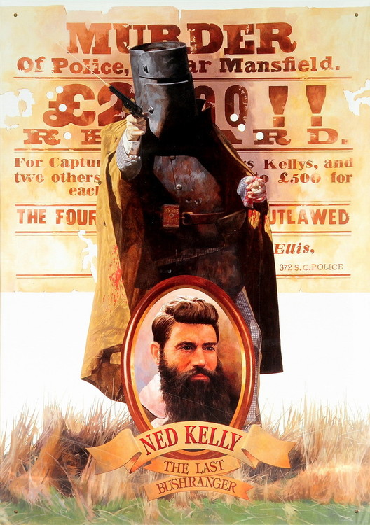 Metallschild NED KELLY