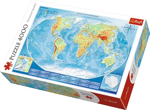 Puzzle Velká mapa světa