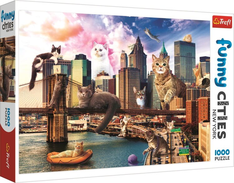 Puzzle Crazy City - Cats in New York