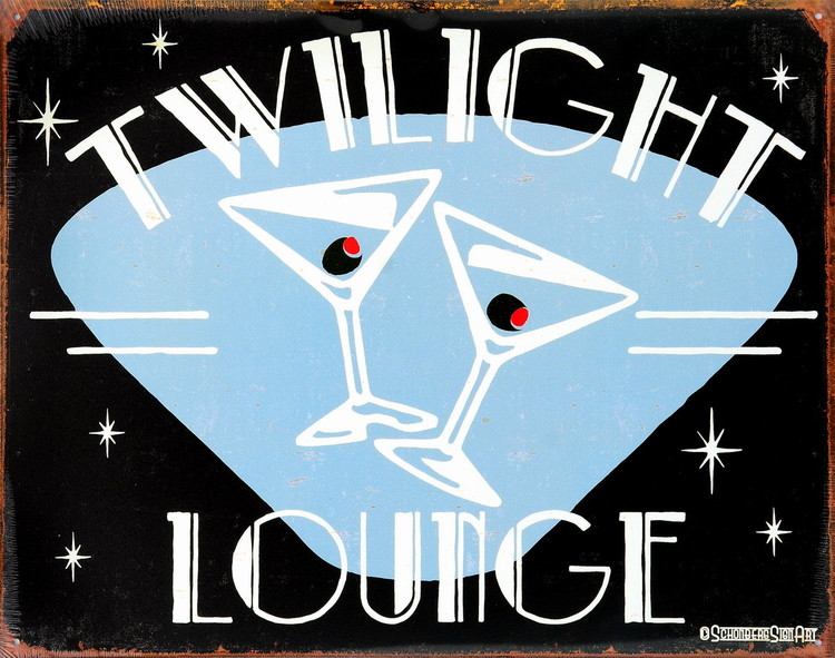 Metallschild TWILIGHT LOUNGE
