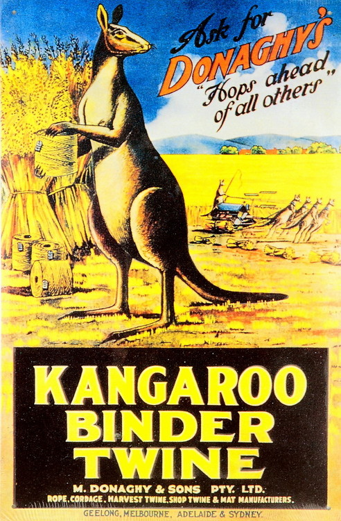 Metallschild KANGAROO BINDER