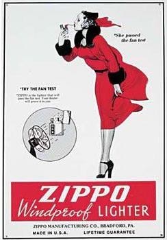 Metallschild ZIPPO