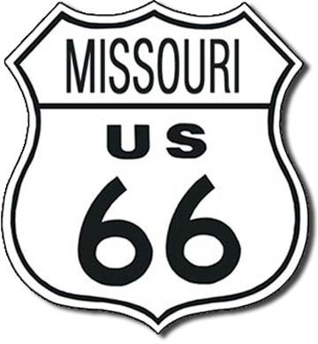 Metallschild ROUTE 66 - missouri