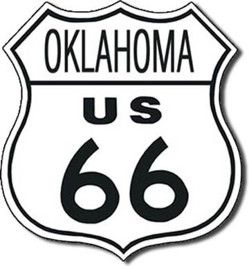 Metallschild ROUTE 66 - oklahoma