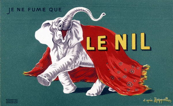 Obrazová reprodukce I only smoke the Nile. Cigarette advertising poster, Cappiello, Leonetto, 40x24.6 cm