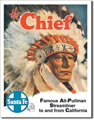 Metallschild SANTA FE - the chief