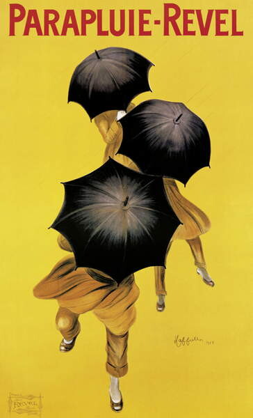 Obrazová reprodukce Poster advertising 'Revel' umbrellas, 1922, Cappiello, Leonetto, 24.6x40 cm