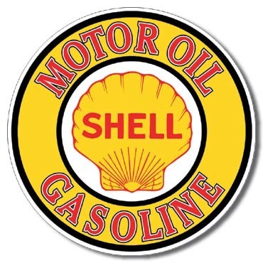 Metallschild SHELL GAS AND OIL