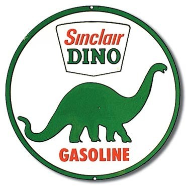 Plechová ceduľa SINCLAIR DINO GASOLINE