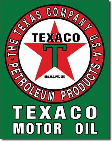 Metallschild TEXACO - motor oil