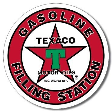 Metallschild TEXACO - filling station