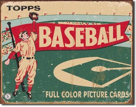 Metallschild TOPPS - 1954 baseball
