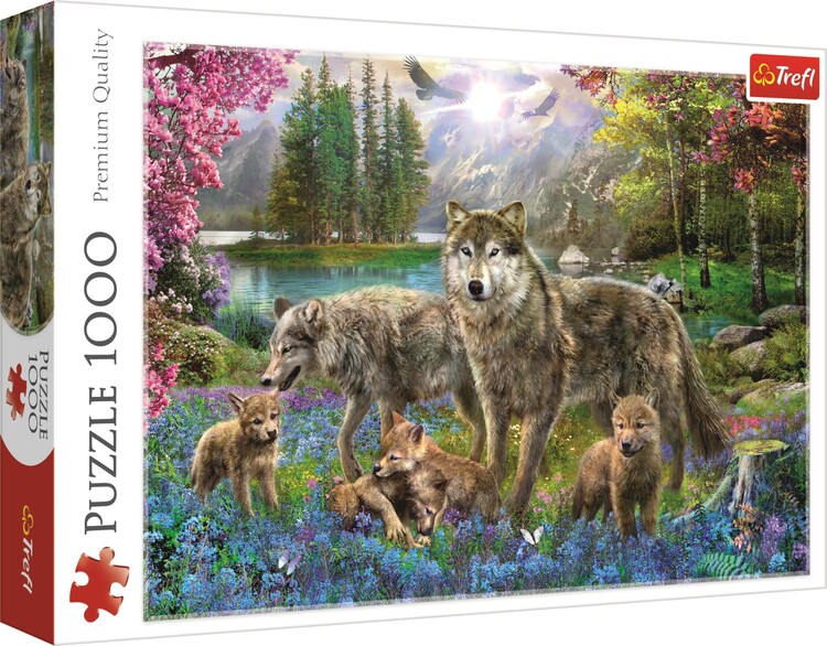 Puzzle Vlčí rodina