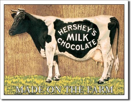 Metallschild HERSHEY'S COW