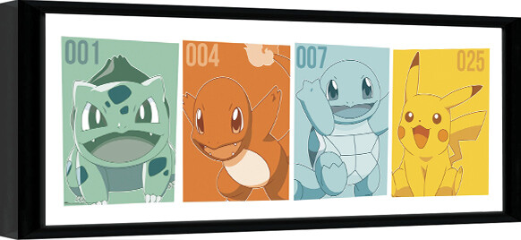 Gerahmte Poster Pokemon - Kanto Partners