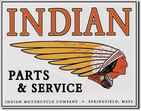 Metallschild INDIAN - logo