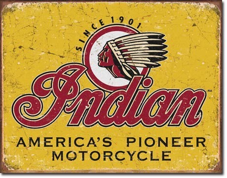 Metallschild INDIAN - motorcycles since 1901