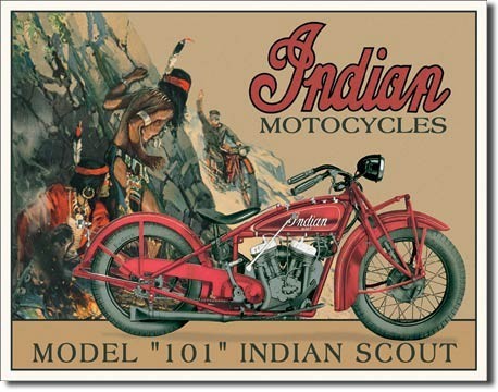 Metallschild INDIAN - scout