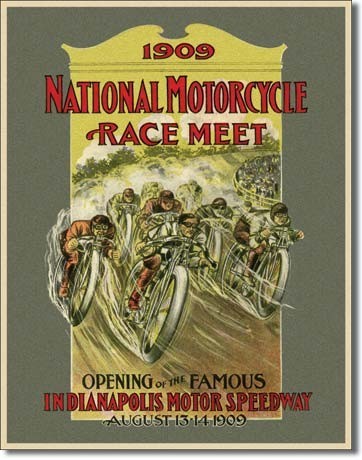 Metallschild INDY 500 - motorcycle race