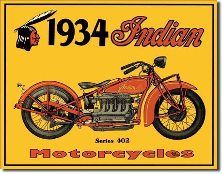 Metallschild INDIAN - motorcycles