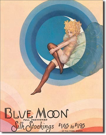 Metallschild BLUE MOON STOCKINGS