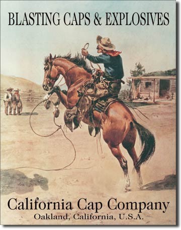 Metallschild CALIFORNIA CAP