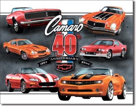 Metallschild CAMARO - 40th anniversary