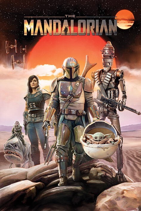Plakát, Obraz - Star Wars - The Mandalorian - Group, 61x91.5 cm