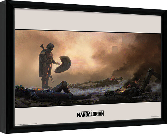 Oprawiony plakat Star Wars: The Mandalorian - Meet