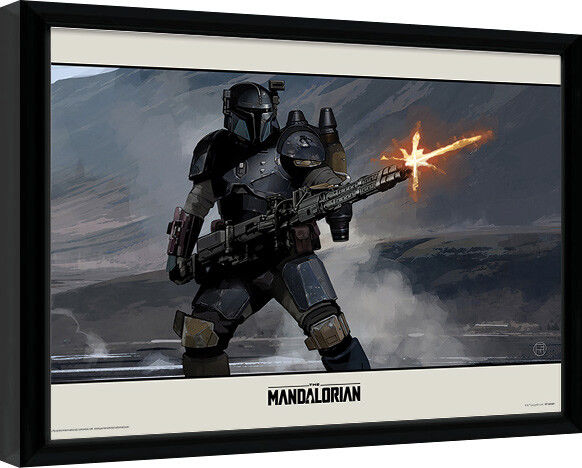 Zarámovaný plagát Star Wars: The Mandalorian - Shoot