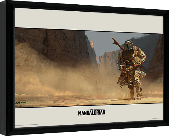 Poster incorniciato Star Wars: The Mandalorian - Walk