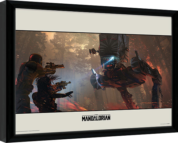 Innrammet plakat Star Wars: The Mandalorian - Walker
